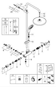 GROHE 26677001 - Sprchový systém VITALIO START SYSTEM 250 lesklý chrom