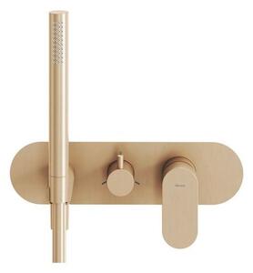 Ravak Eleganta Podomítková baterie se setem a 3 výstupy, Rose Gold Brushed EL068.60RGB.O3.RB07D.+S X070370