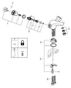 GROHE 21100001 - Umyvadlová baterie COSTA L DN 15 lesklý chrom