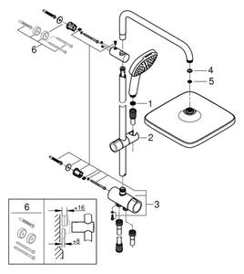 GROHE 266982431 - Sprchový systém VITALIO COMFORT 250 390 mm černá