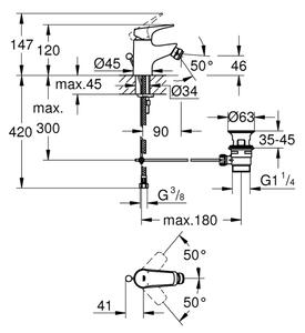 GROHE 23770000 - Bidetová baterie START FLOW lesklý chrom