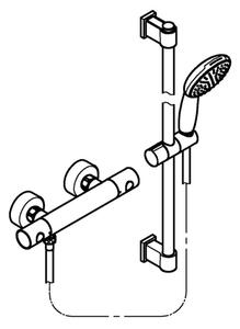 GROHE 34856000 - Termostatická sprchová baterie PRECISION GET 600 mm chrom