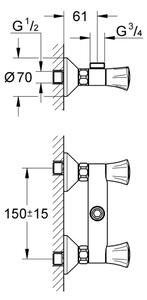 GROHE 26009001 - Sprchová baterie COSTA L DN 15 lesklý chrom