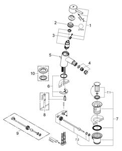 GROHE 32208001 - Bidetová baterie CONCETTO DN 15 lesklý chrom