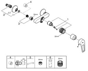 GROHE 23634001 - Sprchová baterie DN 15 lesklý chrom