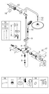 GROHE 26679001 - Sprchový systém VITALIO START 250 390 mm lesklý chrom