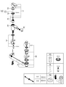GROHE 32885000 - Bidetová baterie GET DN 15 lesklý chrom