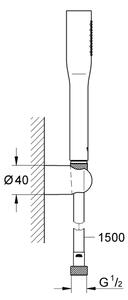 GROHE 27459000 - Sprchová sada VITALIO GET STICK 1500 mm lesklý chrom