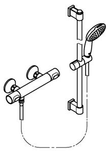 GROHE 34800001 - Termostatická sprchová baterie PRECISION FLOW 600 mm chrom
