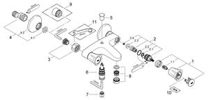 GROHE 25450001 - Vanová baterie COSTA L DN 15 lesklý chrom