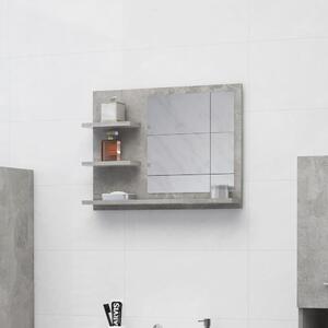 Koupelnové zrcadlo betonově šedé 60 x 10,5 x 45 cm dřevotříska