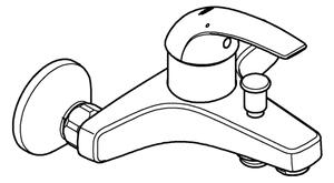 GROHE 23599000 - Vanová baterie EUROSMART DN 15 lesklý chrom