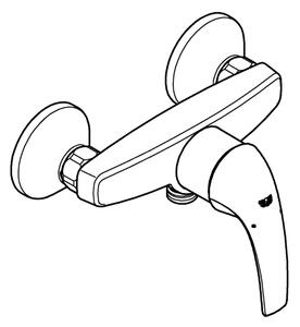 GROHE 23631000 - Sprchová baterie BAUCURVE 150 mm lesklý chrom