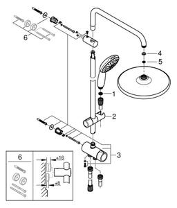 GROHE 26989001 - Sprchový systém VITALIO START SYSTEM 250 390 mm lesklý chrom