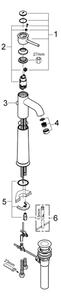 GROHE 32868000 - Umyvadlová baterie BAUCLASSIC DN 15 lesklý chrom