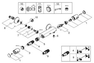 GROHE 1022172432 - Termostatická sprchová baterie PRECISION TREND černá