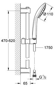 GROHE 27326000 - Sprchový set VITALIO JOY 600 mm lesklý chrom