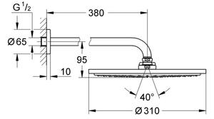 GROHE 26066DC0 - Hlavová sprcha RAINSHOWER COSMOPOLITAN 310 380 mm nerez