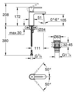 GROHE 33163003 - Umyvadlová baterie PLUS 172 mm lesklý chrom