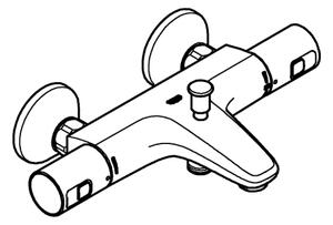 GROHE 345982430 - Termostatická vanová baterie PRECISION START 168 mm černá