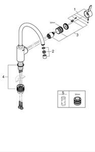GROHE 32843002 - Dřezová baterie EUROSMART COSMOPOLITAN lesklý chrom