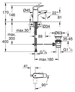GROHE 23769000 - Umyvadlová baterie START FLOW lesklý chrom