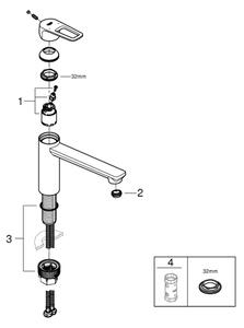 GROHE 31706000 - Dřezová baterie BAULOOP lesklý chrom
