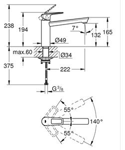 GROHE 31706000 - Dřezová baterie BAULOOP lesklý chrom