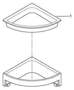 GROHE 41106DC0 - Rohová sprchová polička START CUBE 200 x 200 x 60 mm nerez