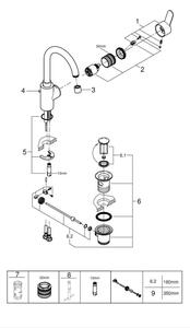 GROHE 23043003 - Umyvadlová baterie EUROSTYLE COSMOPOLITAN velikost L chrom