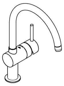 GROHE 32917000 - Dřezová baterie A 356 mm lesklý chrom