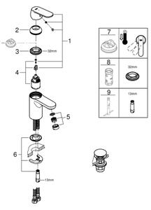 GROHE 23586000 - Umyvadlová baterie GET velikost S lesklý chrom