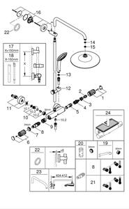GROHE 26403KF2 - Sprchový systém VITALIO JOY 260 černá