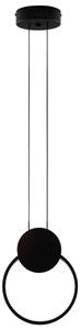 Nova Luce Černé kovové závěsné LED světlo Wiro 20 cm
