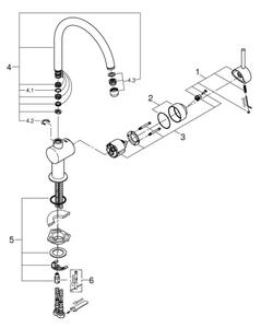 GROHE 32917000 - Dřezová baterie A 356 mm lesklý chrom