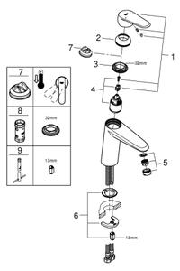 GROHE 23449002 - Umyvadlová baterie EURODISC COSMOPOLITAN velikost M chrom