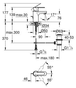 GROHE 32883000 - Umyvadlová baterie GET velikost S lesklý chrom