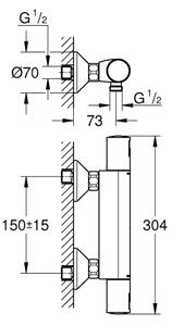 GROHE 345942430 - Termostatická sprchová baterie PRECISION START DN 15 černá