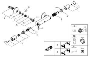 GROHE 345942430 - Termostatická sprchová baterie PRECISION START DN 15 černá