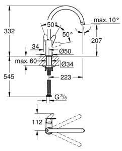 GROHE 31554001 - Dřezová baterie START CURVE lesklý chrom