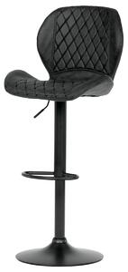 Židle barová černá látka AUB-431 BK3