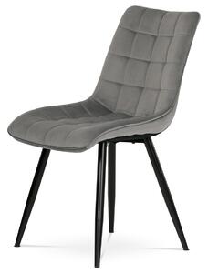Židle jídelní šedý samet CT-384 GREY4