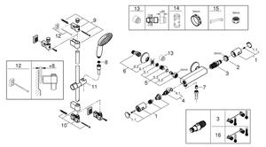 GROHE 34597001 - Termostatická sprchová baterie PRECISION START DN 15 chrom