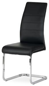 Jídelní židle černá ekokůže DCL-408 BK