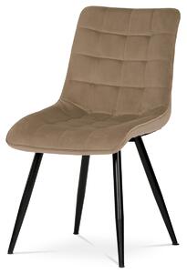 Židle jídelní cappucino samet CT-384 CAP4