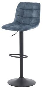 Barová židle BRIANA modrá/černá