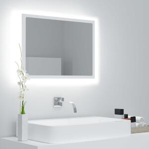 Koupelnové zrcadlo LED bílé 60 x 8,5 x 37 cm dřevotříska
