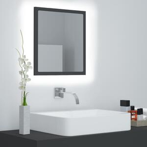 Koupelnové zrcadlo LED šedé 40 x 8,5 x 37 cm dřevotříska