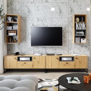OLIER a | TV stolek OL-07 | 135 cm | artisan/černá mat