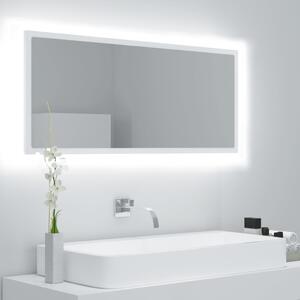LED koupelnové zrcadlo bílé 100 x 8,5 x 37 cm dřevotříska